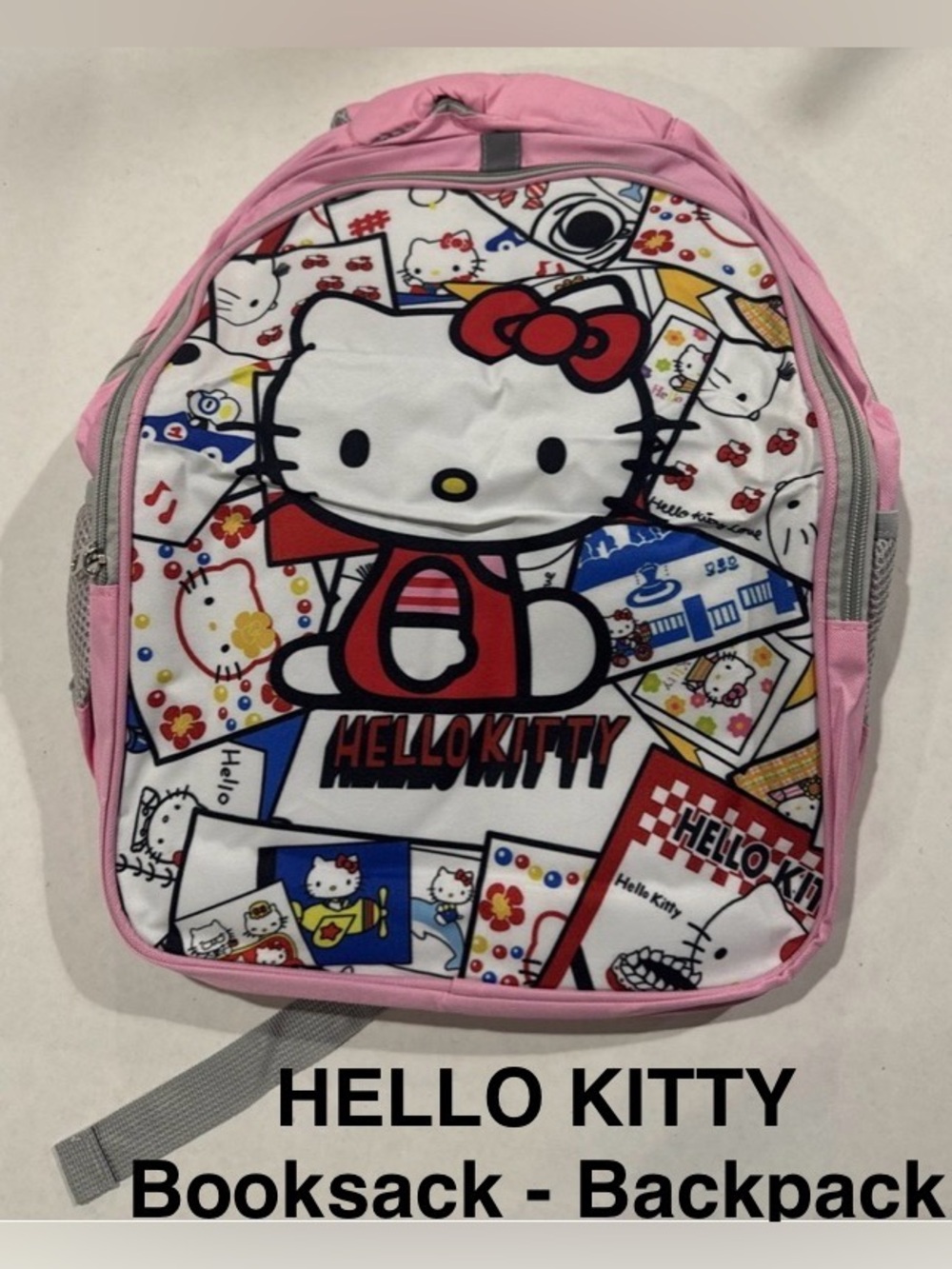 NEDISP Hello Kitty Backpack Girl's Pink/Gray School Bag Hello Kitty Book Bag